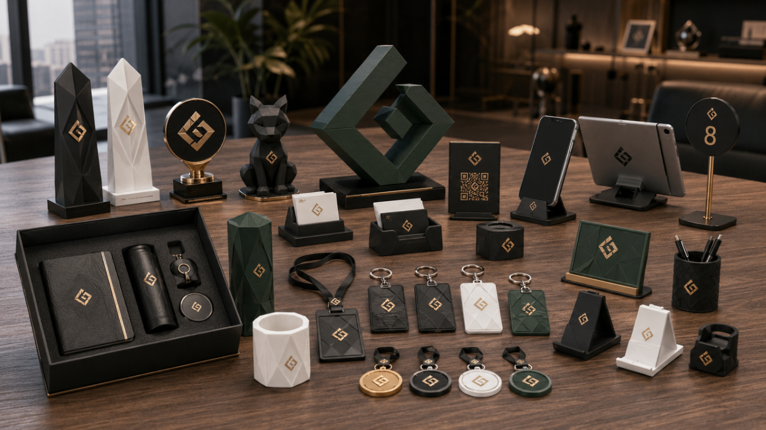 Troféu corporativo personalizado produzido em impressão 3D