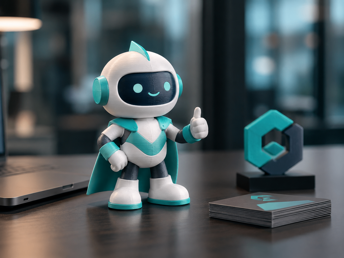 Mascote 3D personalizado produzido pela GAEVA em impressão 3D de filamento